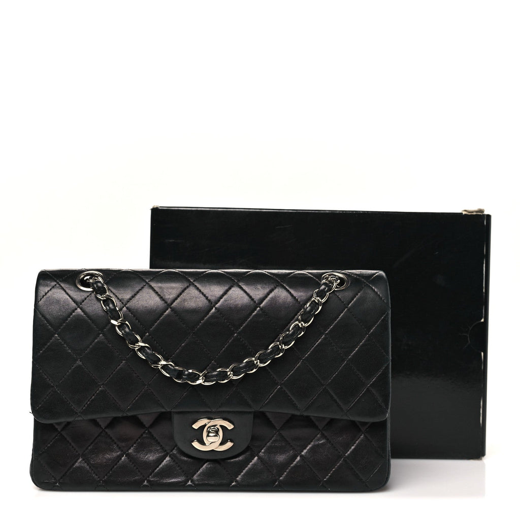 Chanel Lambskin Quilted Medium Double Flap Black