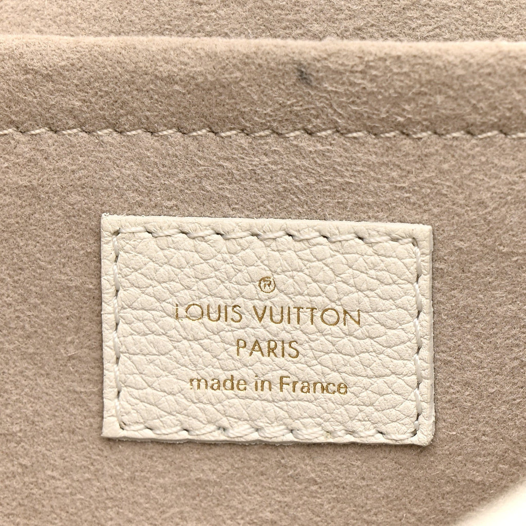 Louis Vuitton Soft Calfskin Mylockme Chain Bag BB White