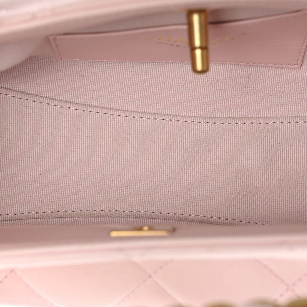 Chanel Shiny Lambskin Small Shopping Bag Light Pink