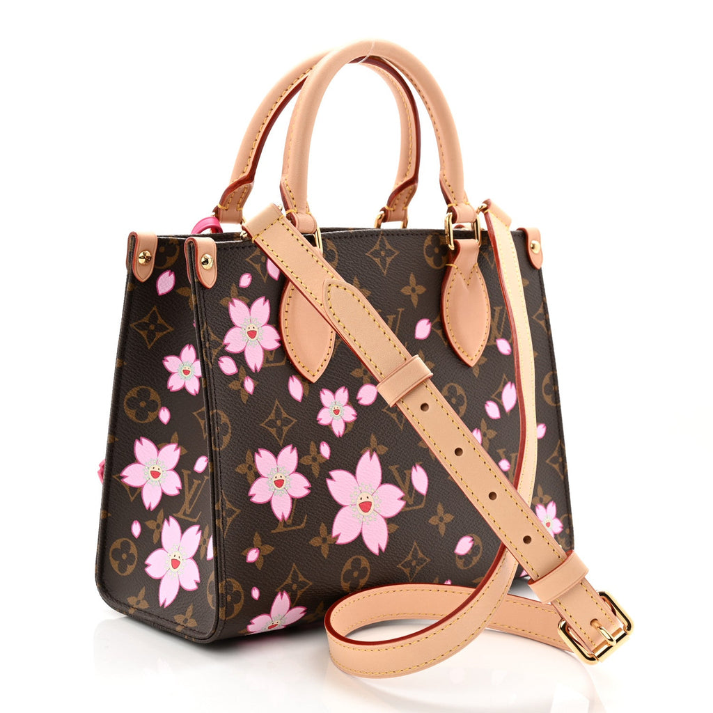 Louis Vuitton LV X TM Monogram Cherry Blossom Onthego PM Sakura Brown