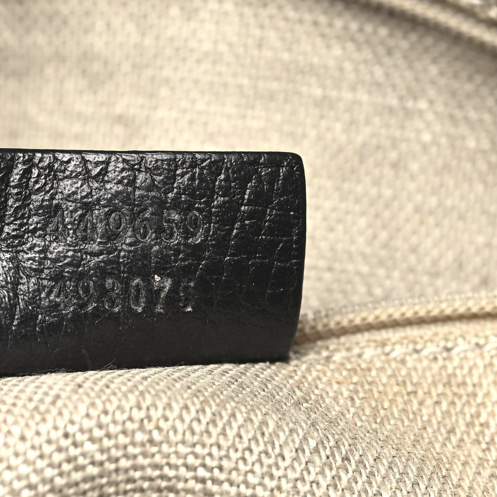 Gucci Dollar Calfskin GG Charm Satchel Black
