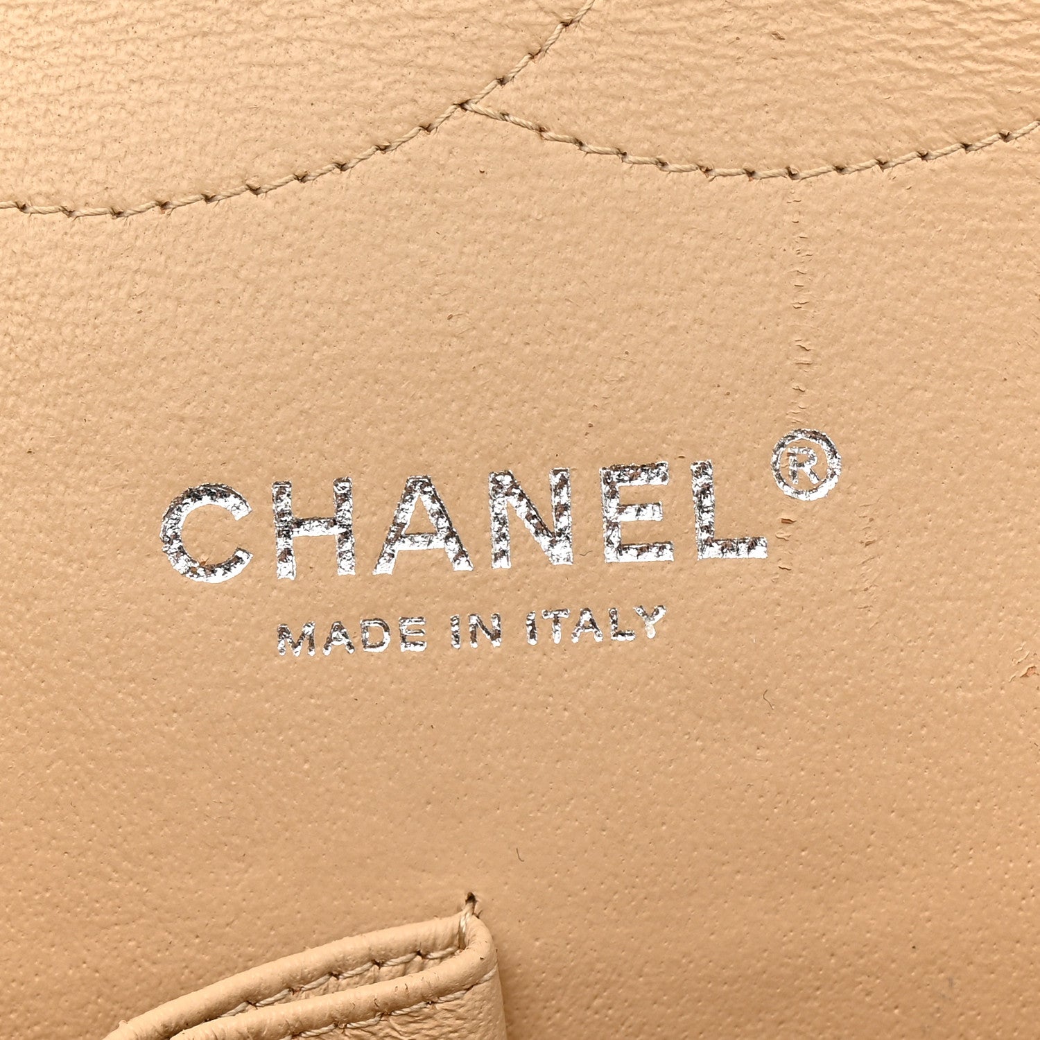 Chanel Caviar Quilted Jumbo Double Flap Light Beige