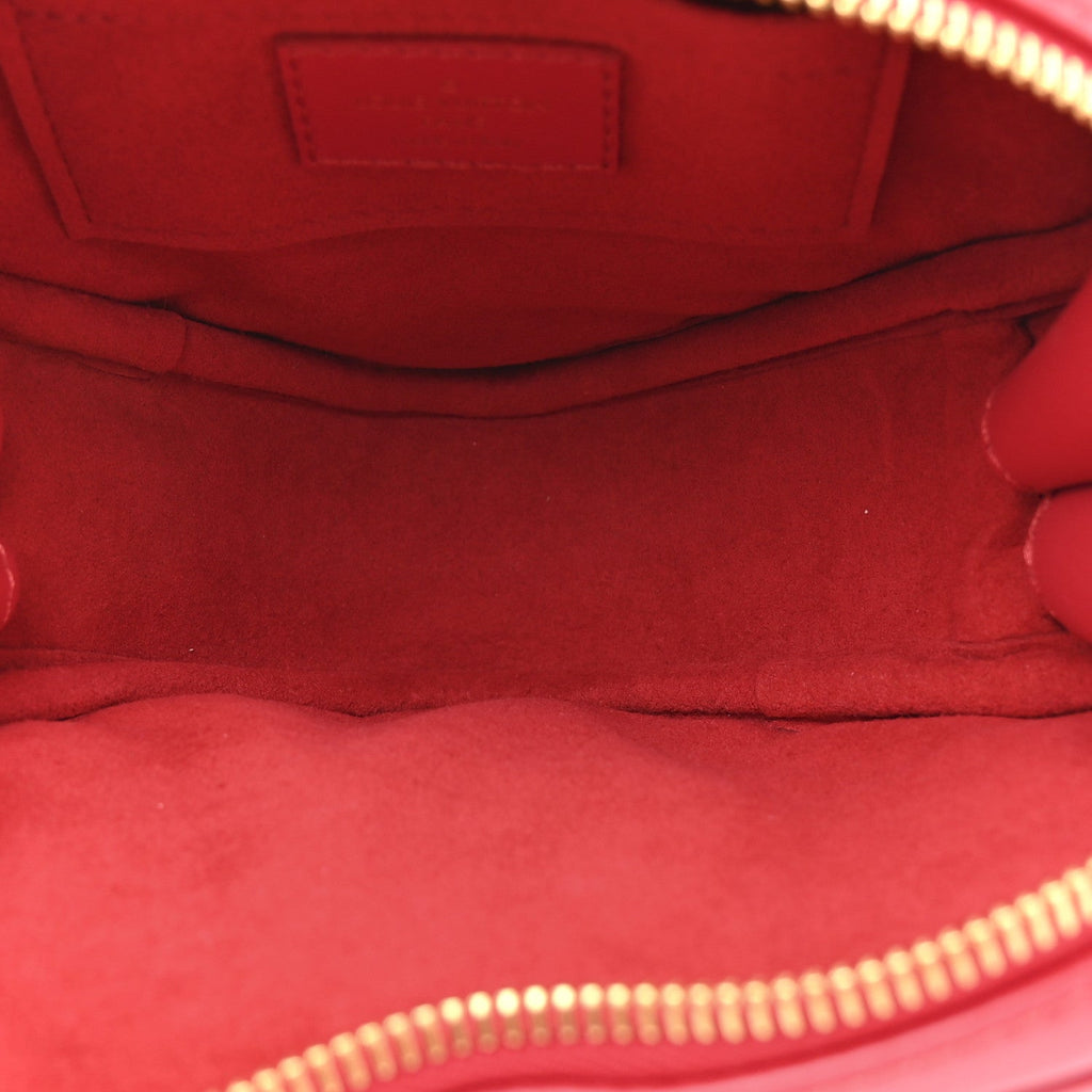 Louis Vuitton Calfskin Embellished New Wave Love Lock Heart Bag Ecarlate