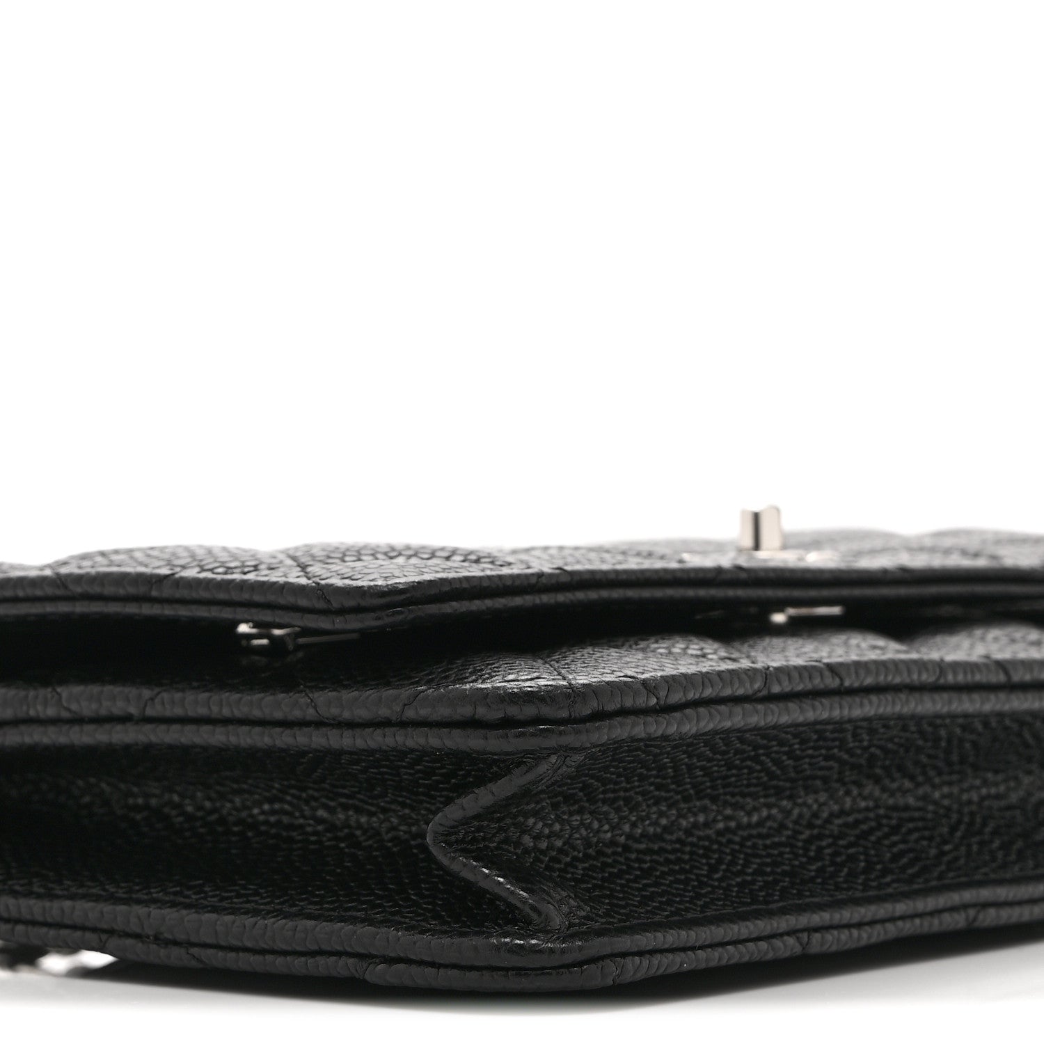 Chanel Caviar Quilted CC Turnlock Wallet On Chain WOC Black