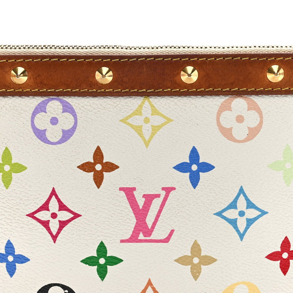 Louis Vuitton Monogram Multicolor Pochette Accessories White