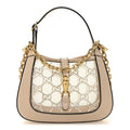 Gucci Lizard Mesh Crystal GG Monogram Mini Jackie 1961 Hobo Light Powder Skin Rose