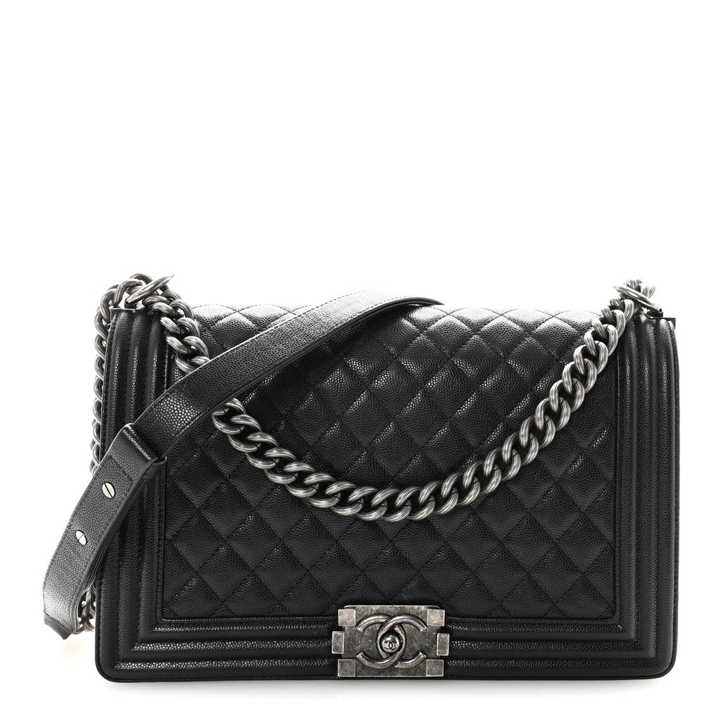 Chanel Caviar Quilted New Medium Boy Flap Black