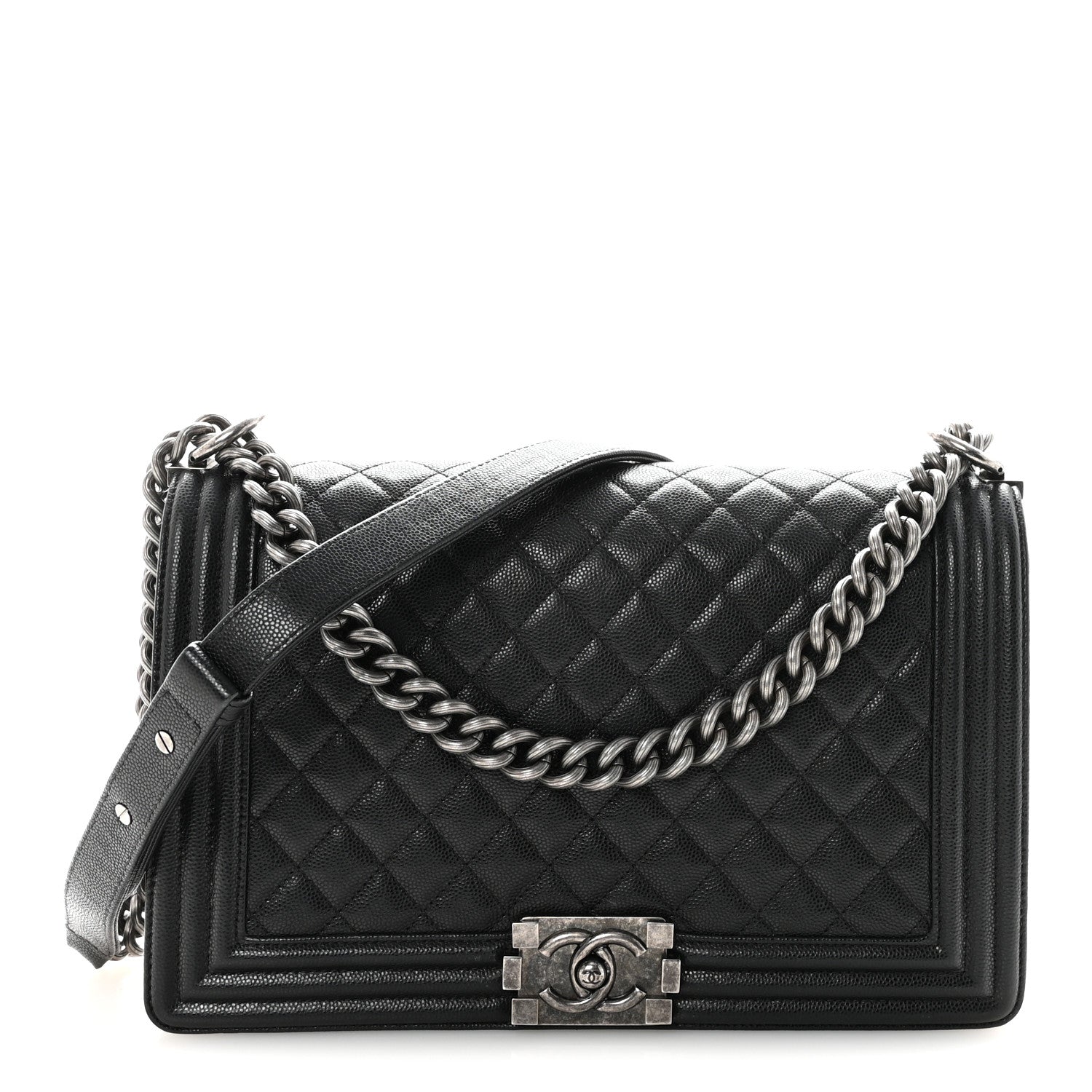 Chanel Caviar Quilted New Medium Boy Flap Black
