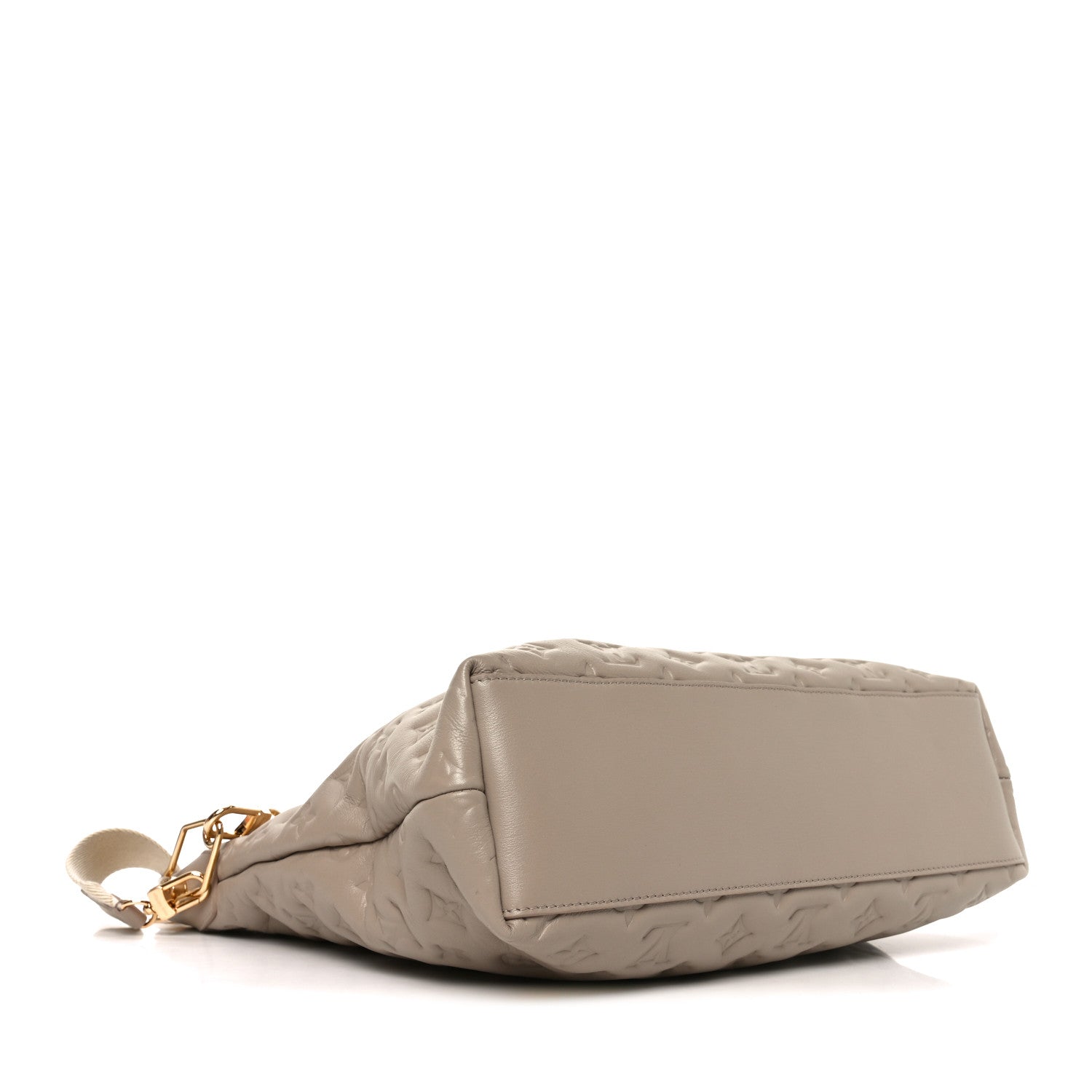 Louis Vuitton Lambskin Embossed Monogram Coussin Hobo MM Galet