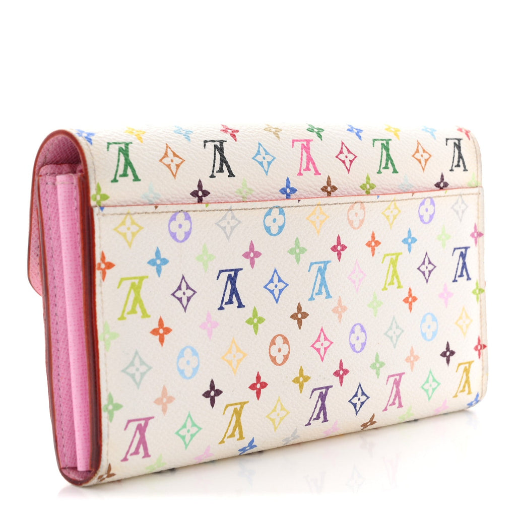 Louis Vuitton Monogram Multicolor Sarah Wallet NM White Litchi