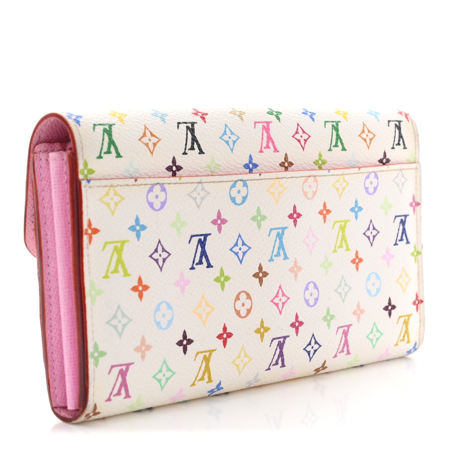 Louis Vuitton Monogram Multicolor Sarah Wallet NM White Litchi
