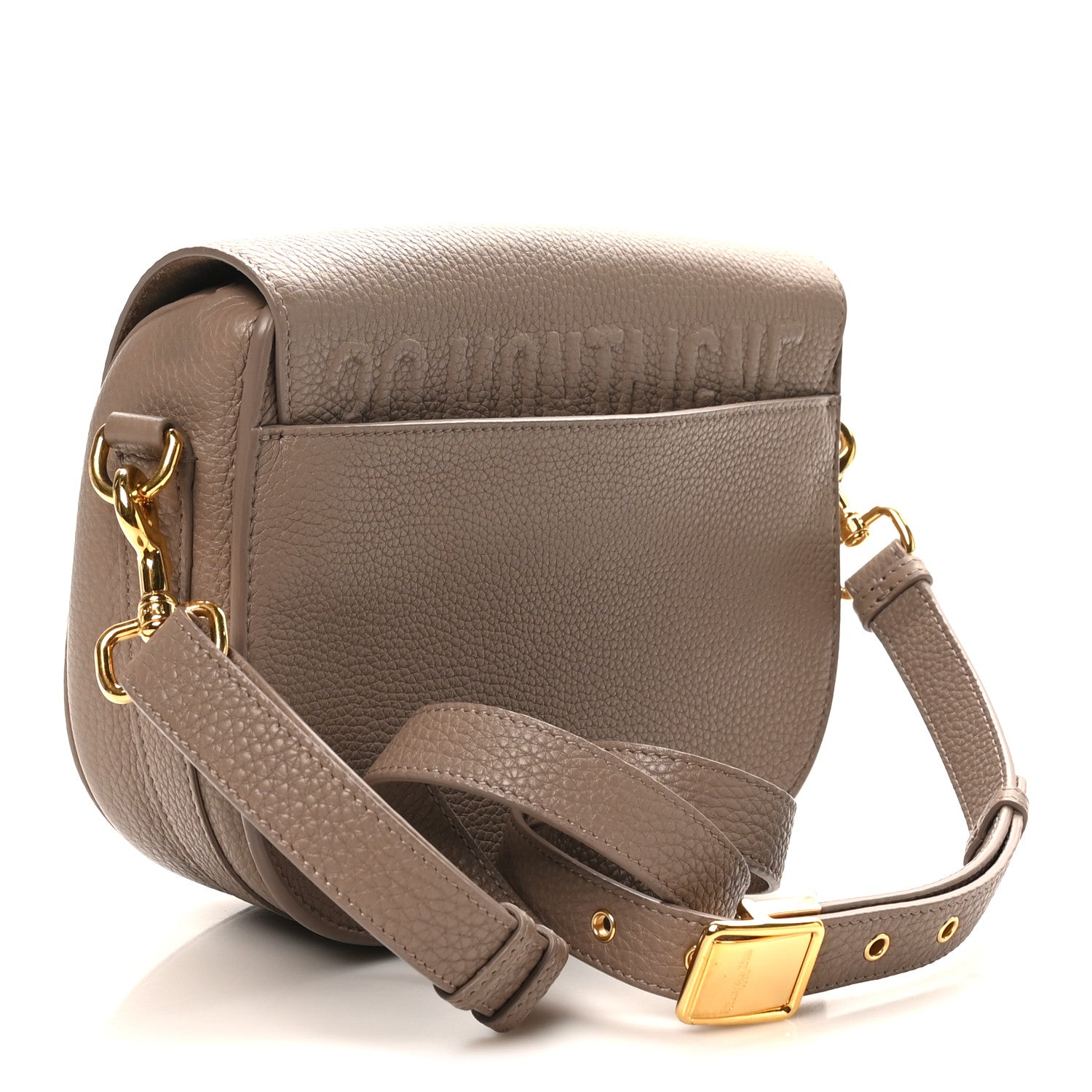 Christian Dior Grained Calfskin Medium Bobby Flap Warm Taupe