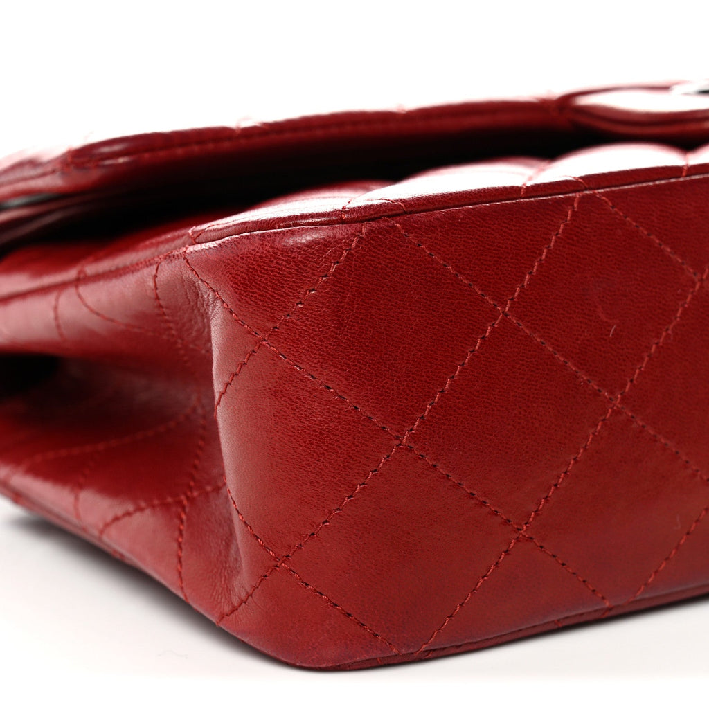 Chanel Lambskin Quilted Medium Double Flap Red