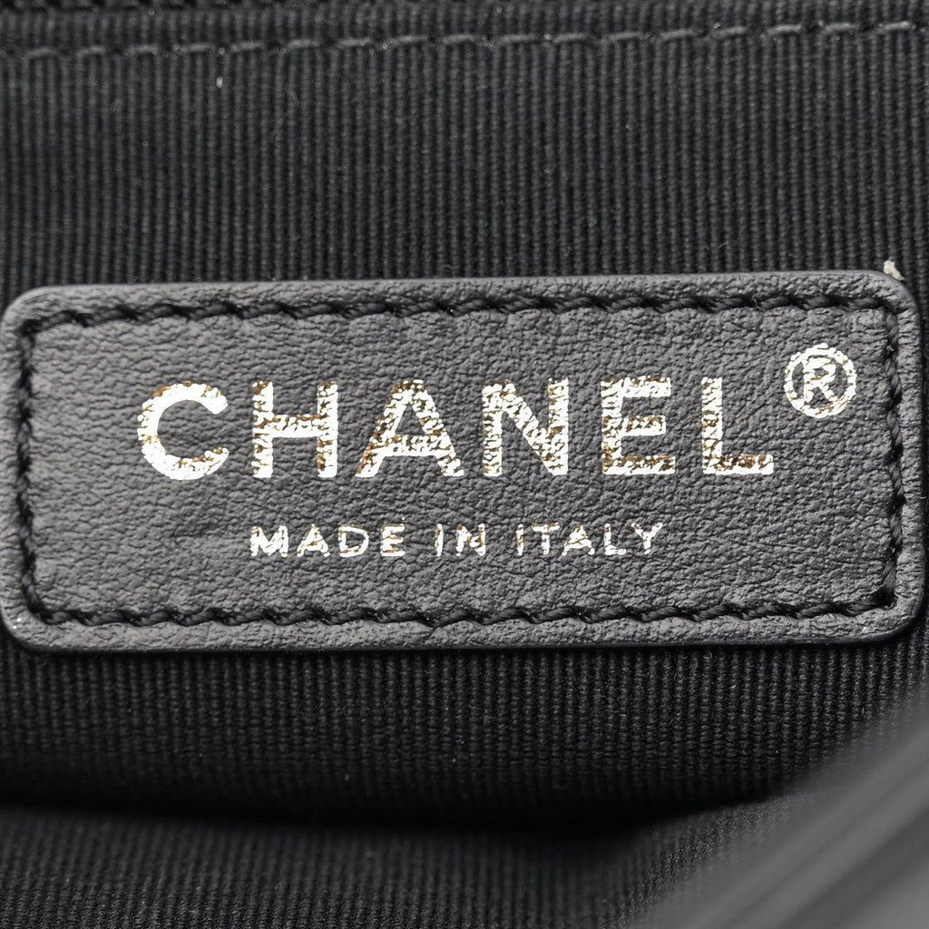 Chanel Lambskin Quilted Chain To Chain Flap Black