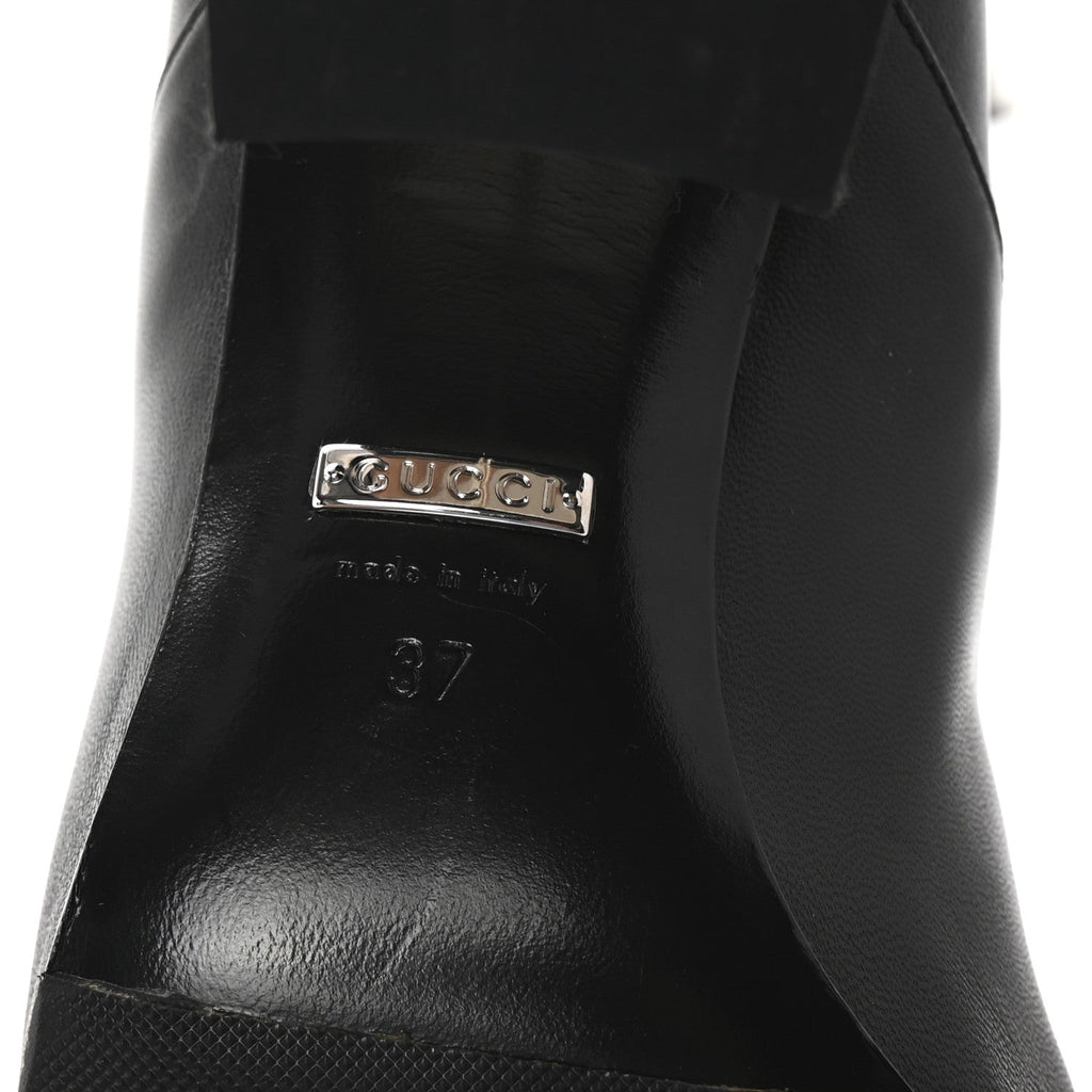 Gucci Nappa Charlotte Ankle Boots 37 Black