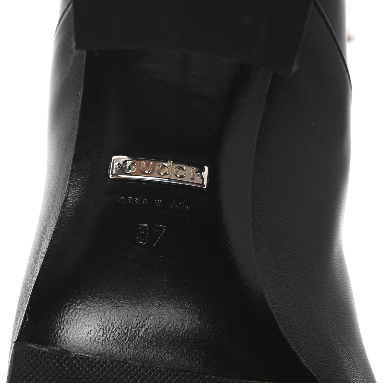 Gucci Nappa Charlotte Ankle Boots 37 Black