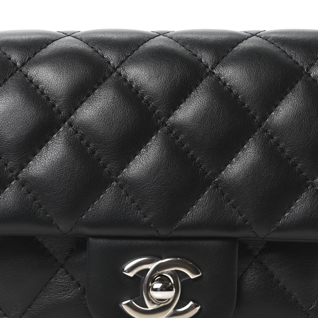 Chanel Calfskin Quilted CC Uniform Flap Belt Bag Black