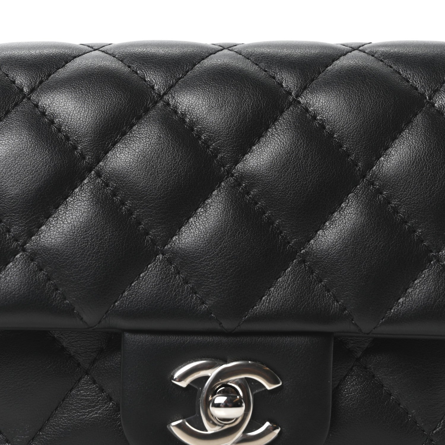 Chanel Calfskin Quilted CC Uniform Flap Belt Bag Black