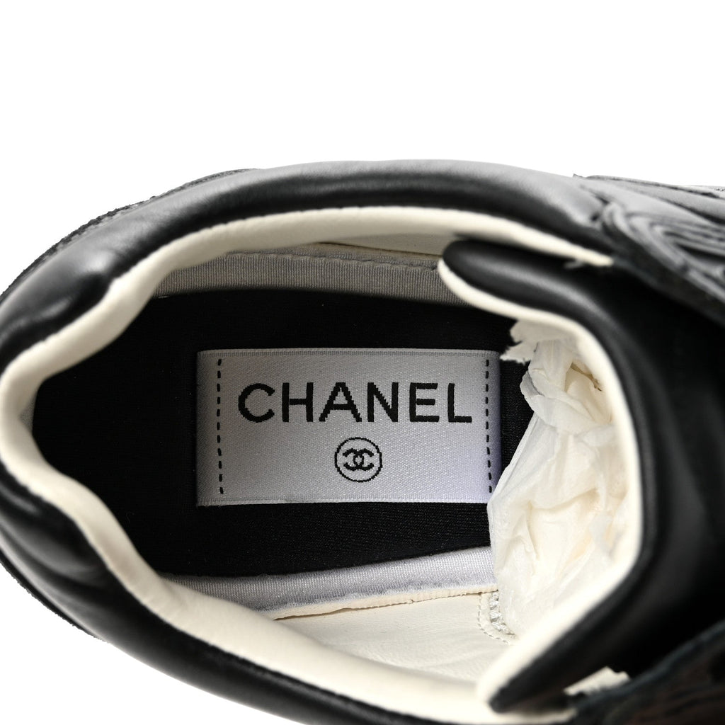 Calfskin CC Sneakers 36 Black