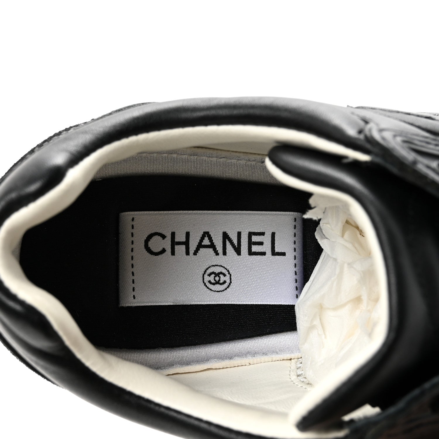 Calfskin CC Sneakers 36 Black