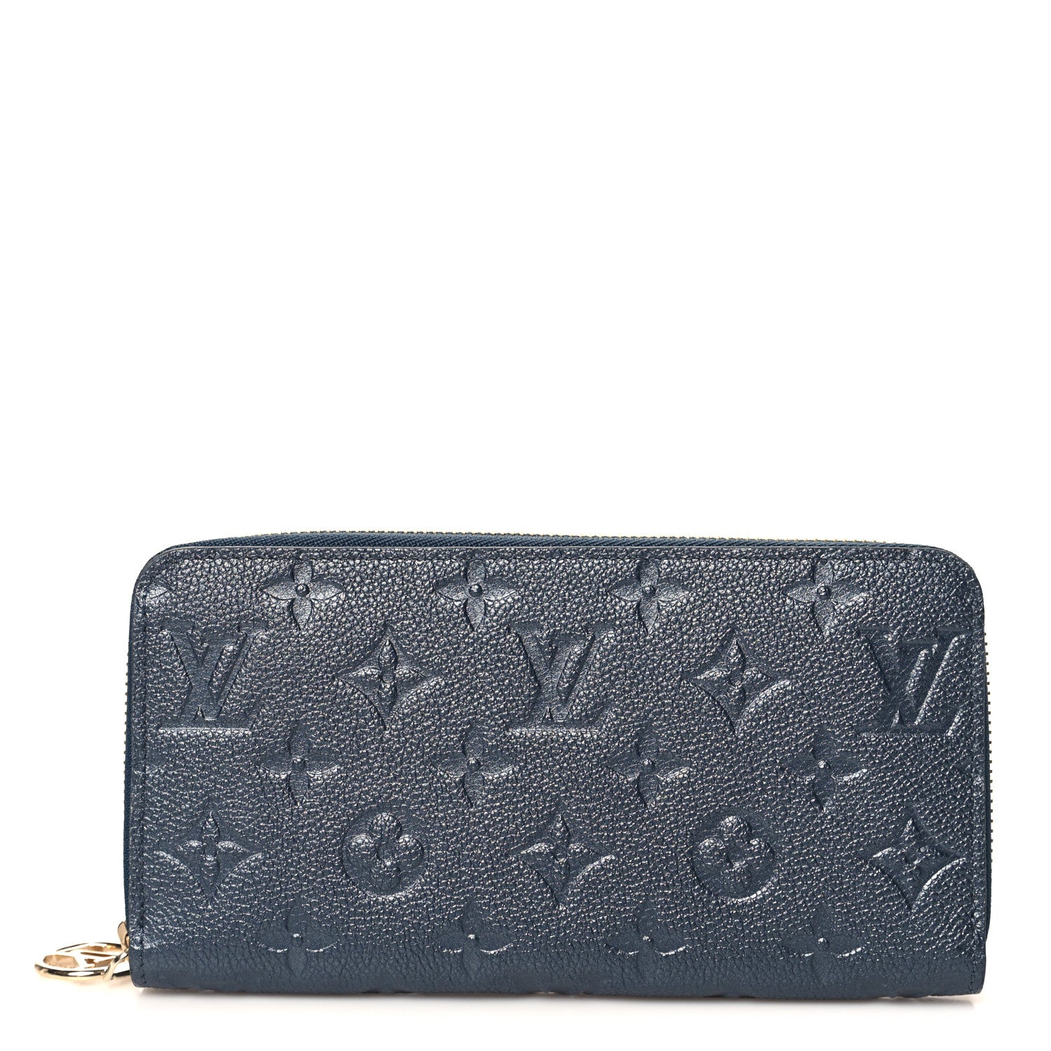 Louis Vuitton Metallic Empreinte Monogram Zippy Wallet Navy Blue