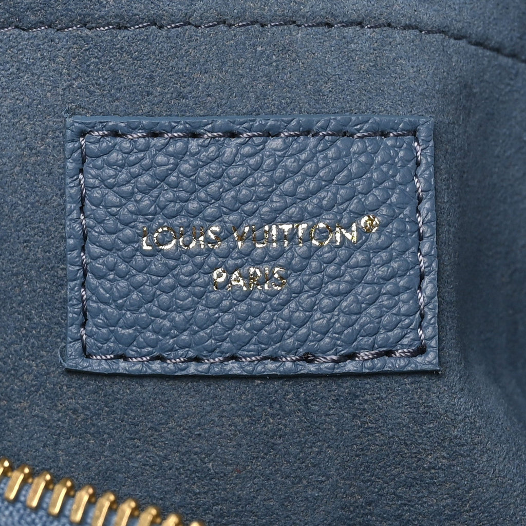 Louis Vuitton Metallic Empreinte Monogram Giant Speedy Bandouliere 20 Navy Nacre