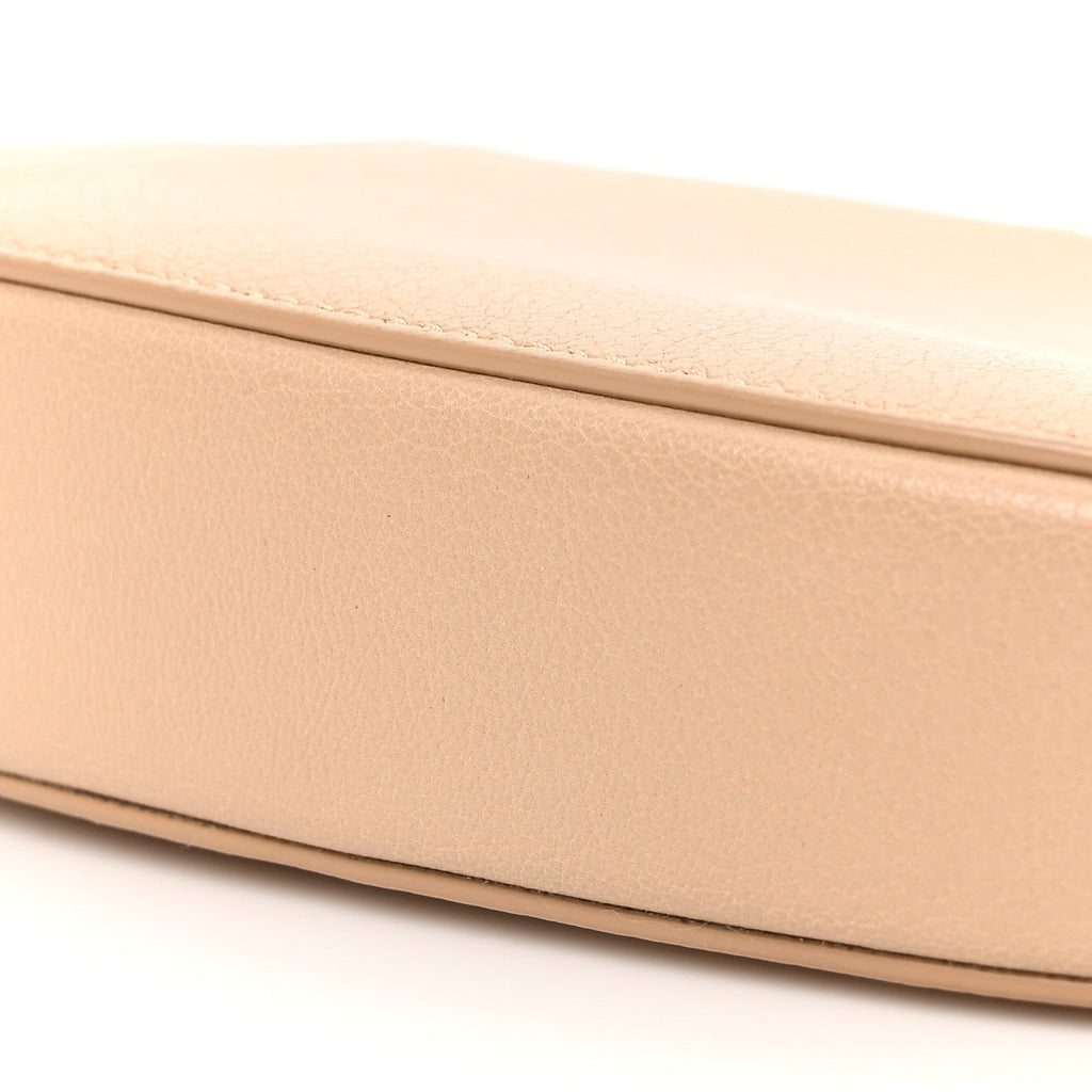 Christian Dior Goatskin Saddle Rodeo Pouch Biscuit