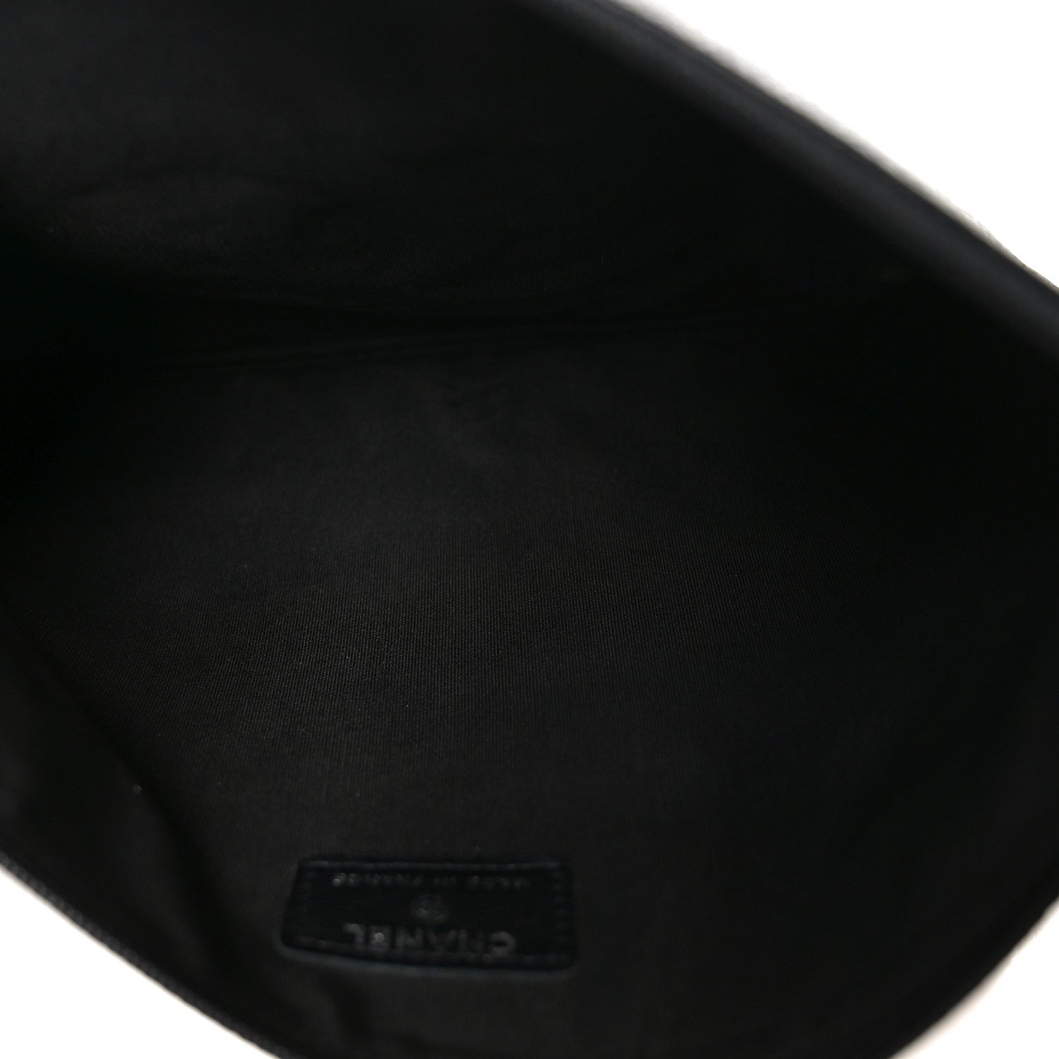 Chanel Caviar Timeless CC Cosmetic Pouch Clutch Black