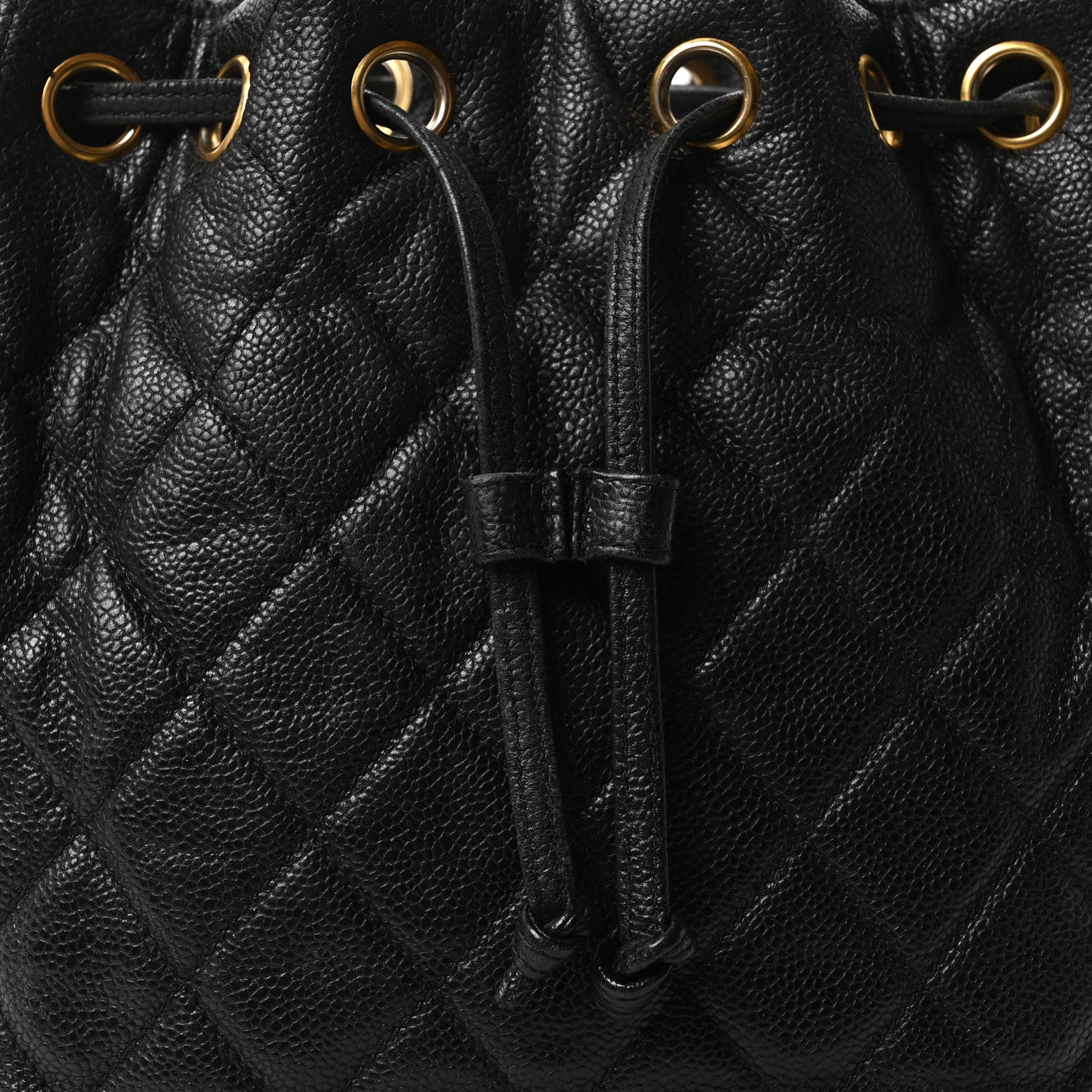 Chanel Caviar Quilted Drawstring Backpack Black