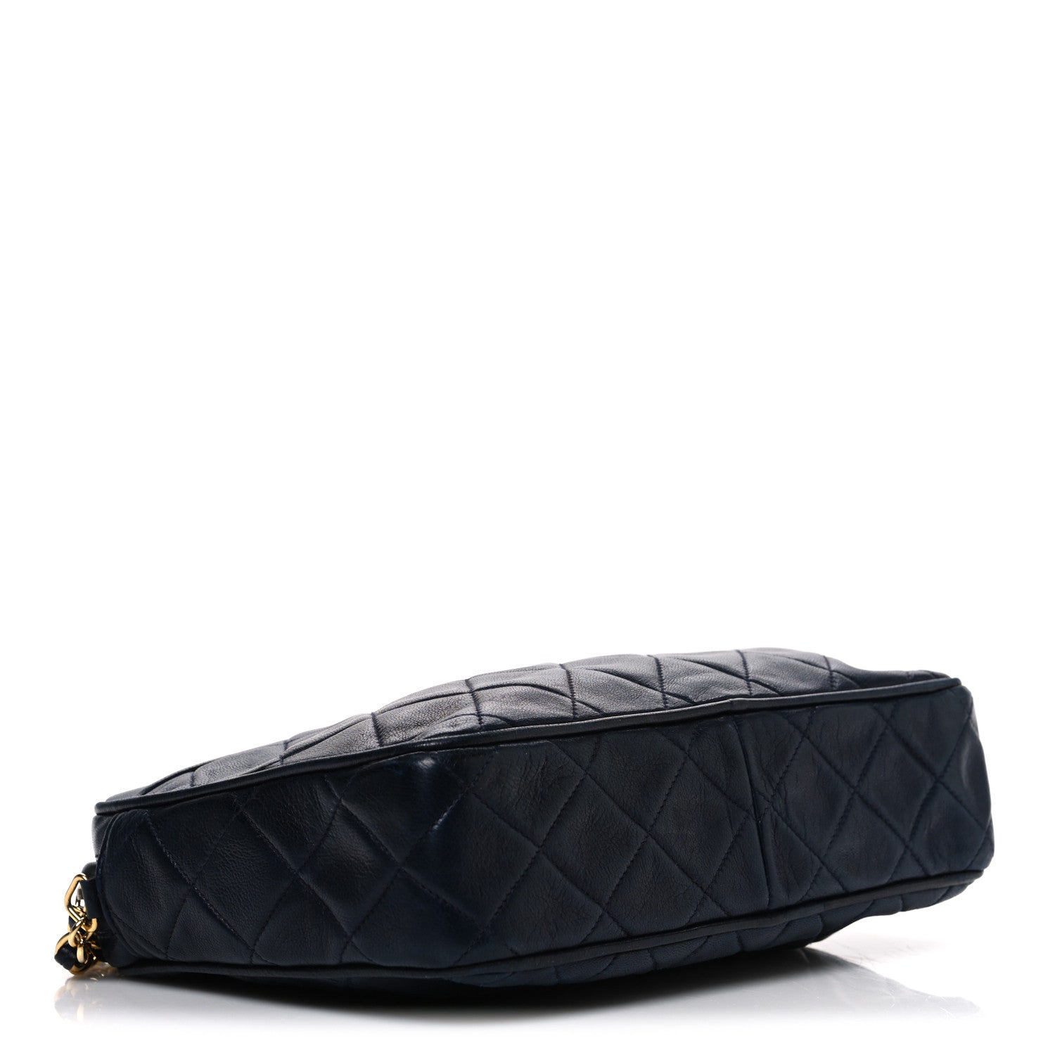 Chanel Lambskin Quilted CC Tassel Camera Case Navy