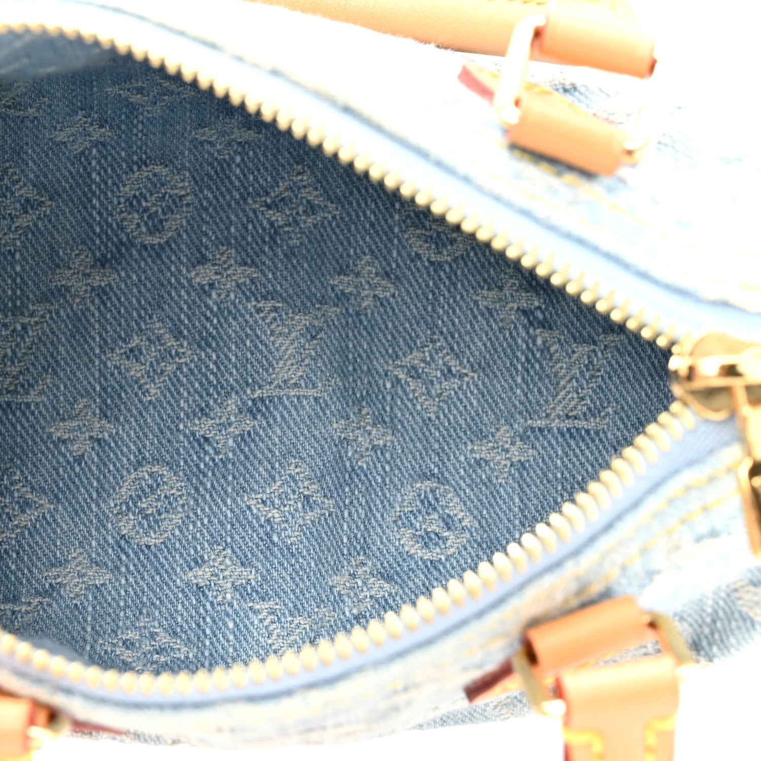 Louis Vuitton Monogram Denim Nano Speedy Sky Blue