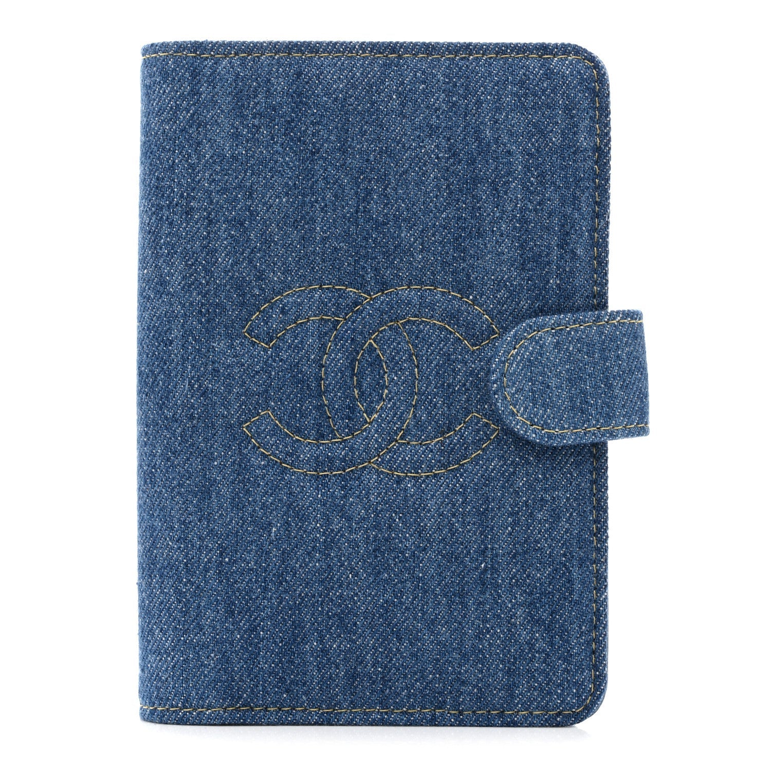 Denim Passport Holder Blue