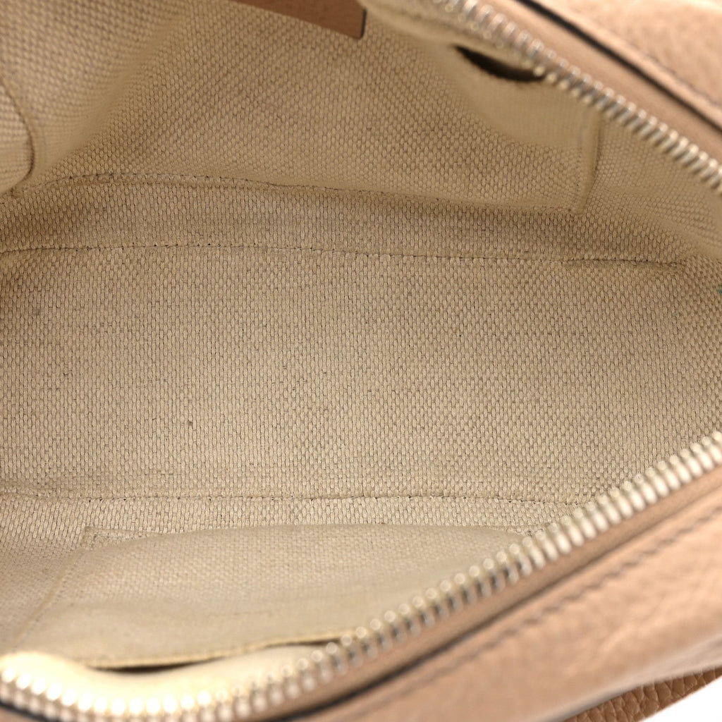 Gucci Pebbled Calfskin Small Soho Disco Bag Rose Beige
