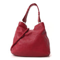 Gucci Pebbled Calfskin Medium G Wave Shoulder Bag Red