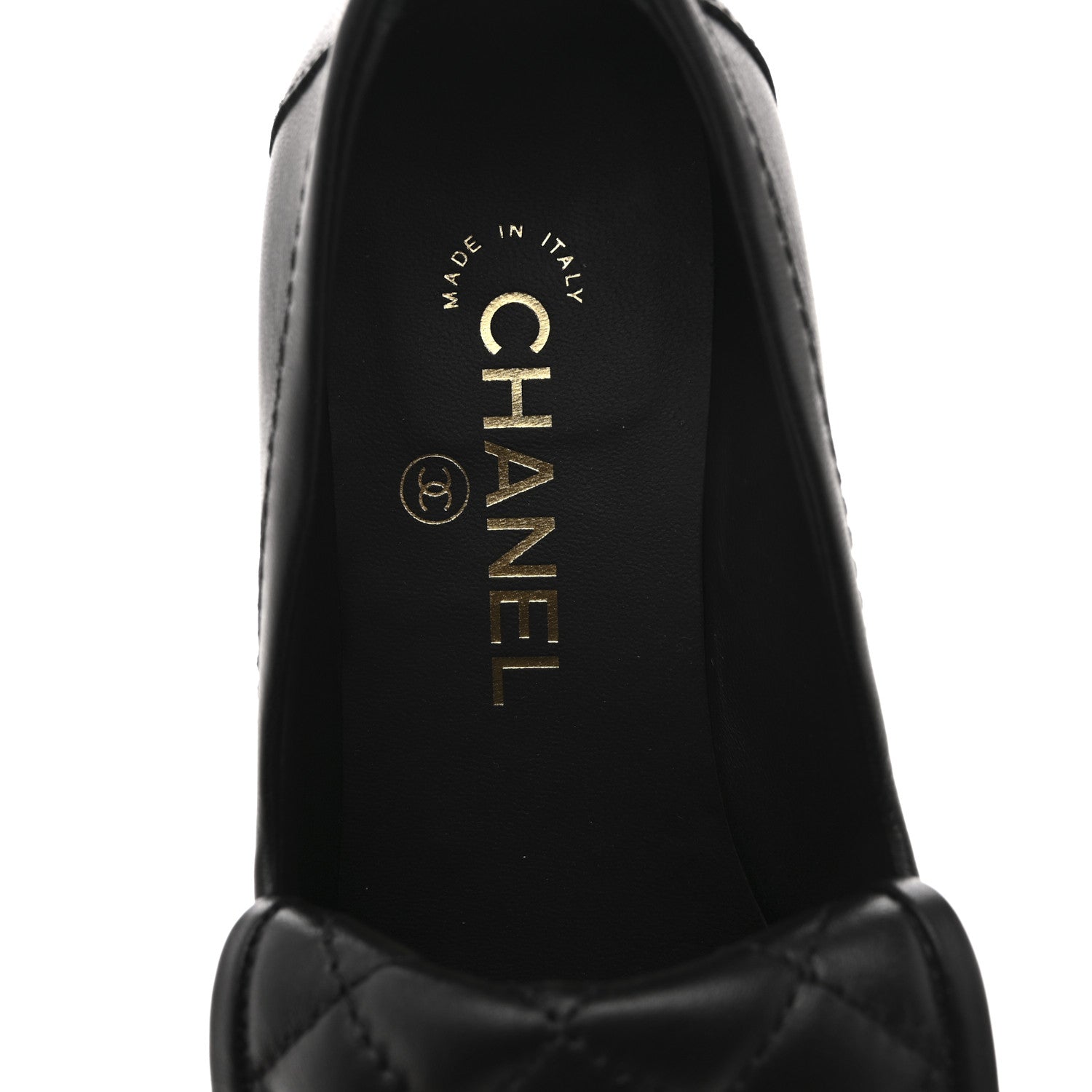 Lambskin Quilted CC Turnlock Loafers 37.5 Black