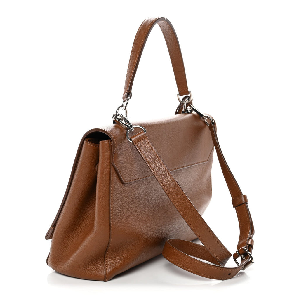 Louis Vuitton Soft Calfskin Lockme II Top Handle Cognac