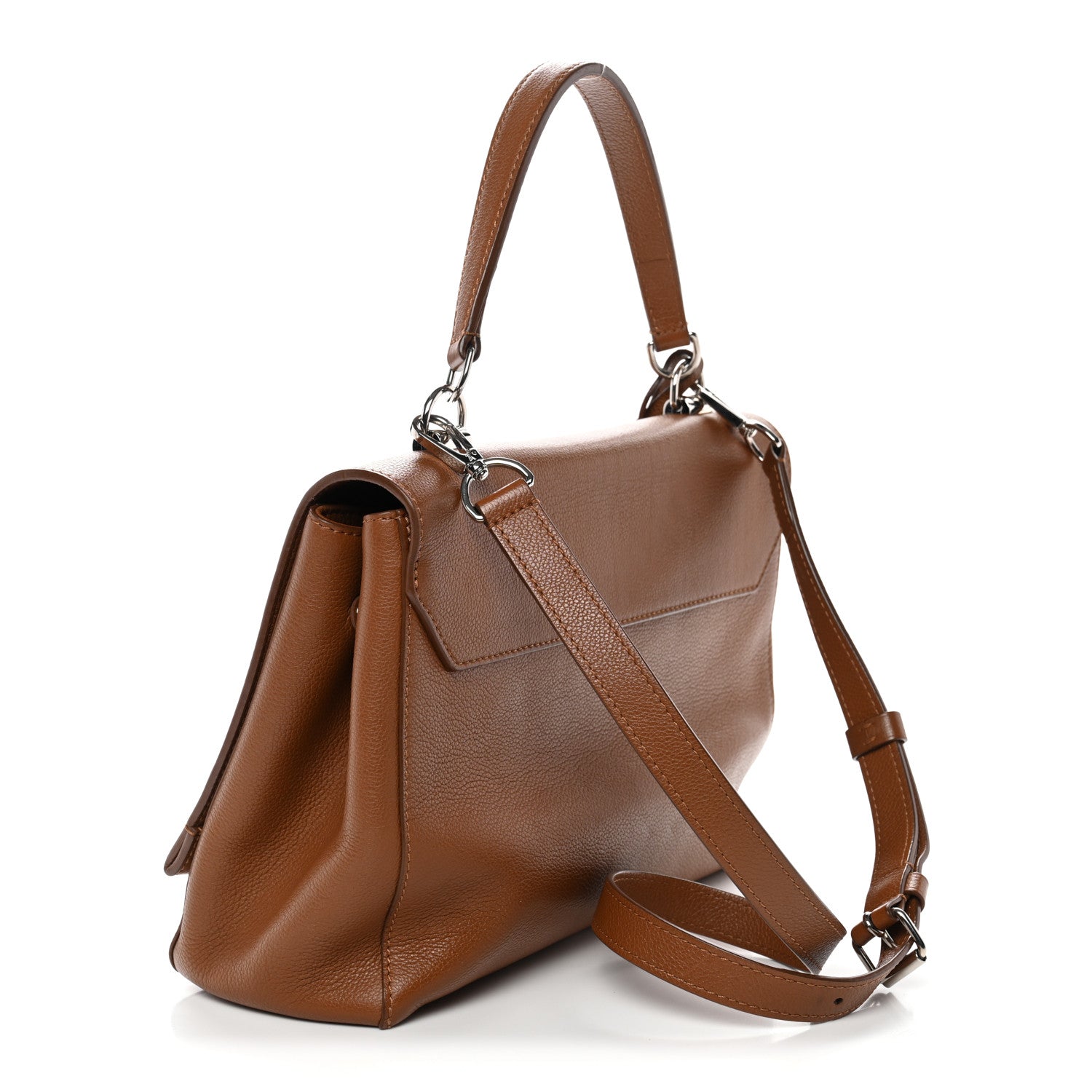 Louis Vuitton Soft Calfskin Lockme II Top Handle Cognac