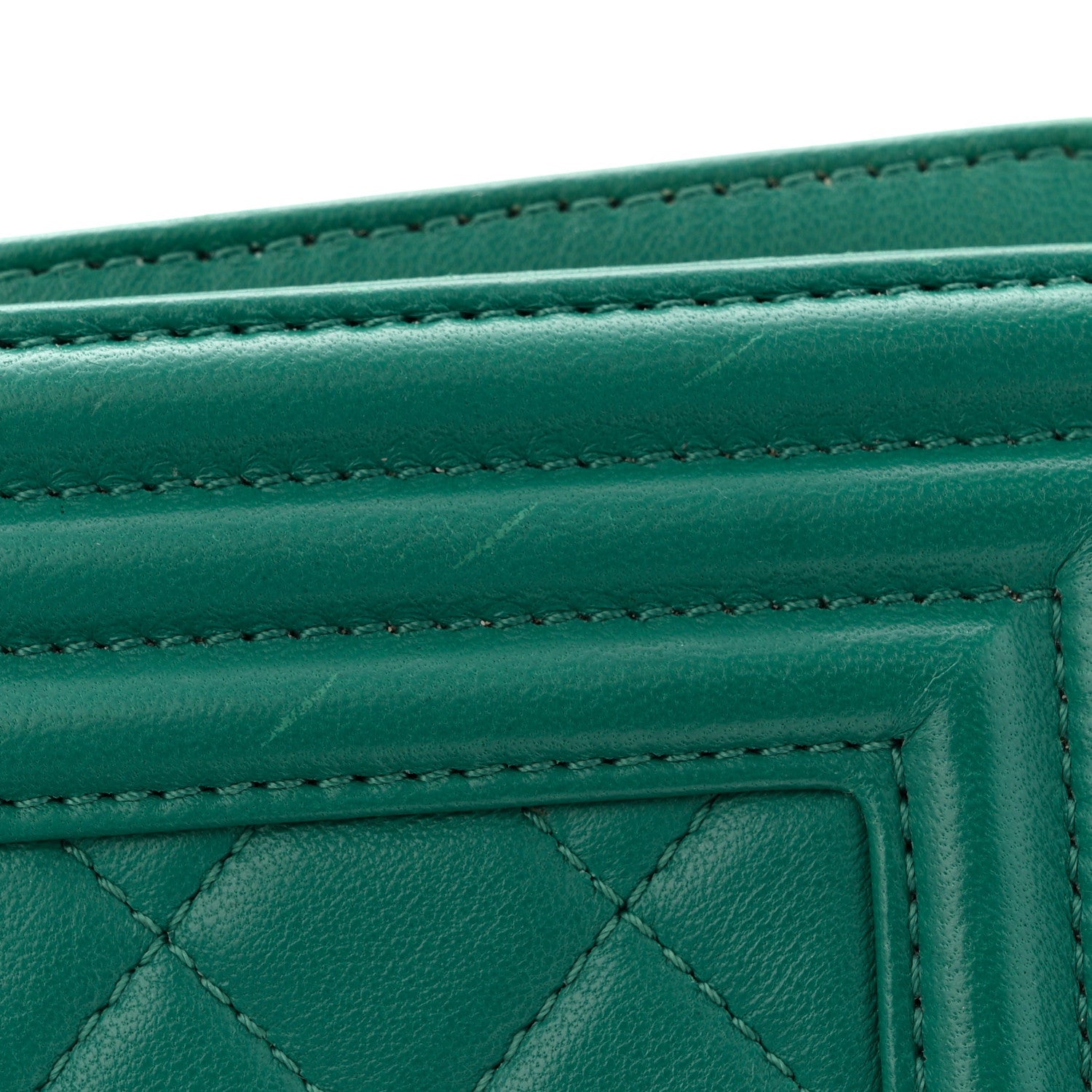 Chanel Lambskin Quilted Medium Boy Flap Green