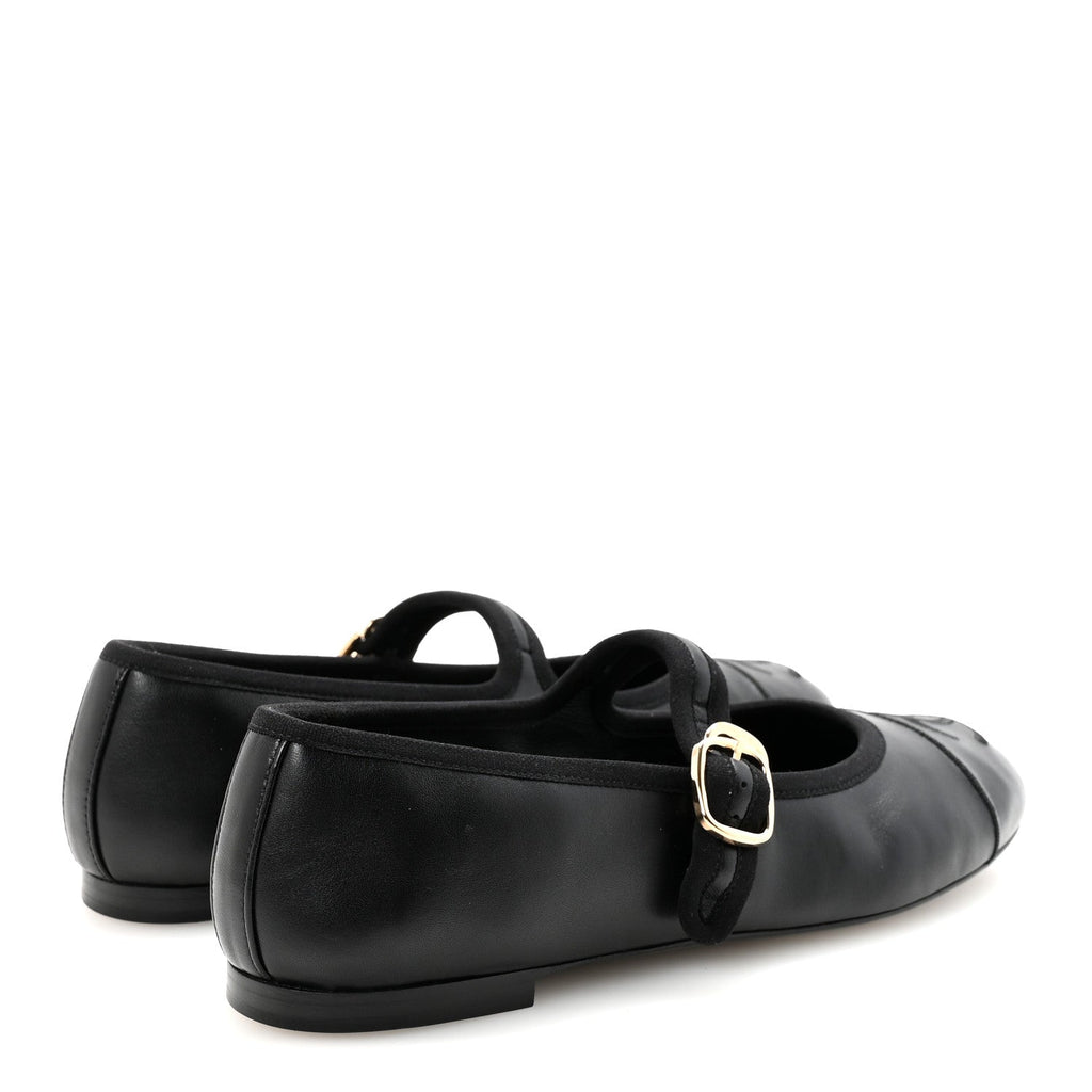 Lambskin Mary Jane Flats 36.5 Black