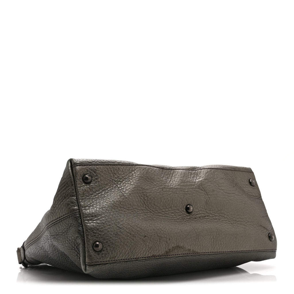 Gucci Metallic Cellarius Calfskin Small Soho Top Handle Satchel Sasso