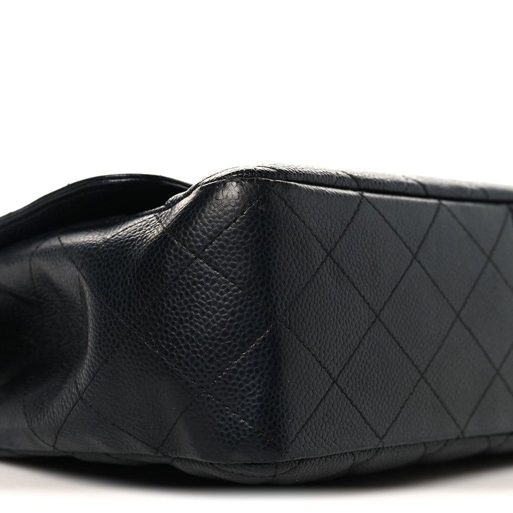 Chanel Caviar Quilted Jumbo Single Flap Black