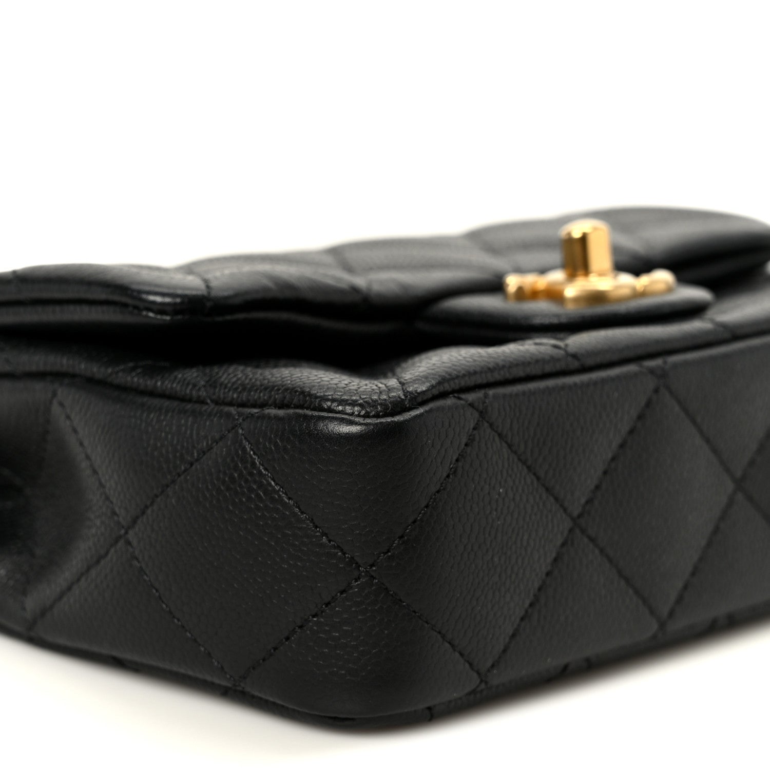 Chanel Caviar Quilted Mini Sweetheart Rectangular Flap Black