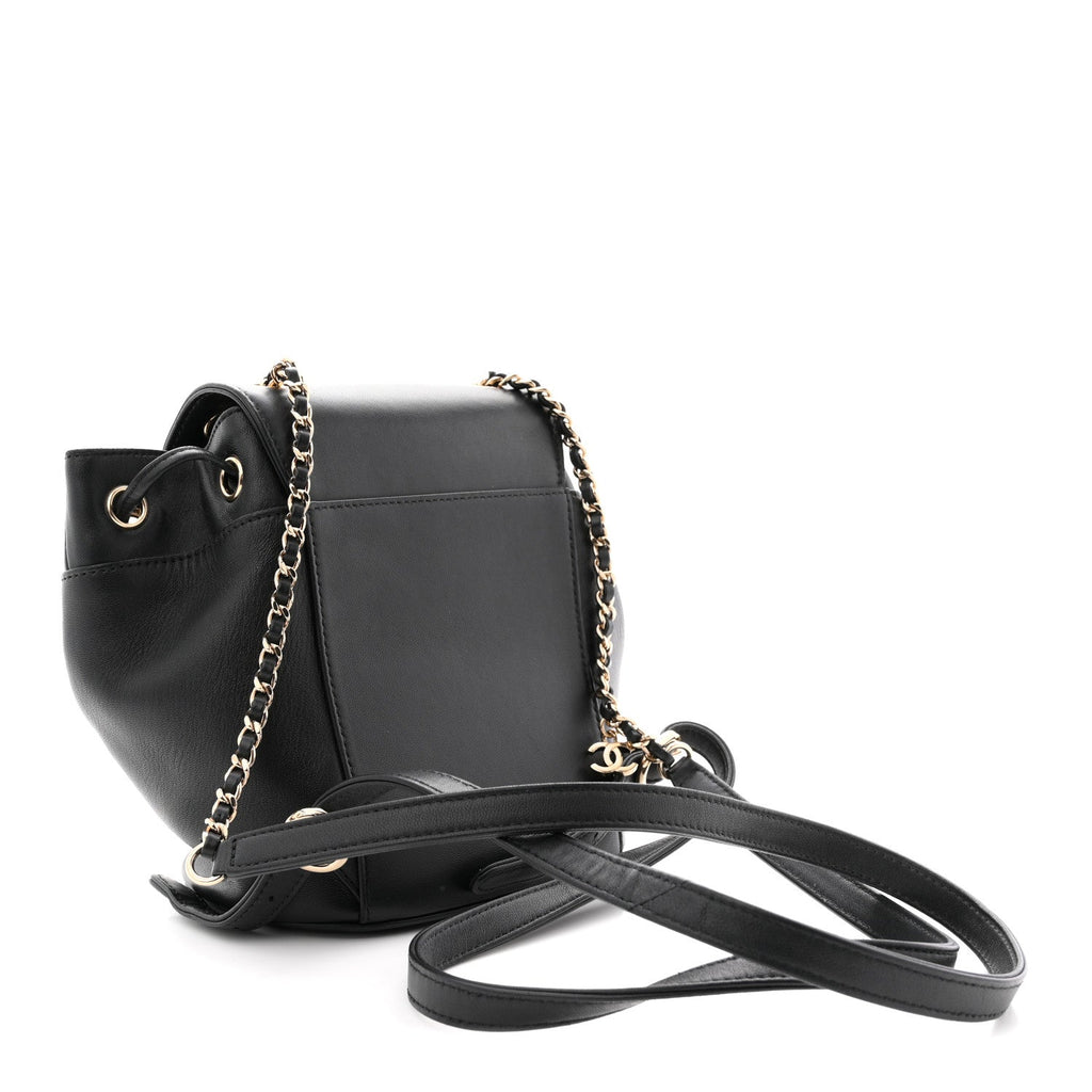 Chanel Lambskin CC Mania Backpack Black