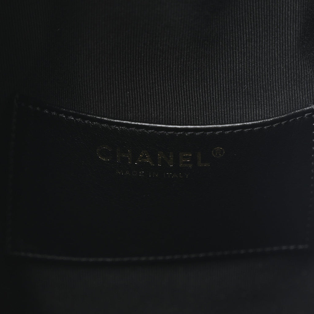 Chanel Suede Quilted Medium Chanel 25 Handbag Black