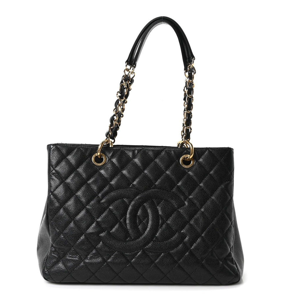 Chanel Caviar Quilted Grand Shopping Tote GST Black