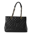 Chanel Caviar Quilted Grand Shopping Tote GST Black