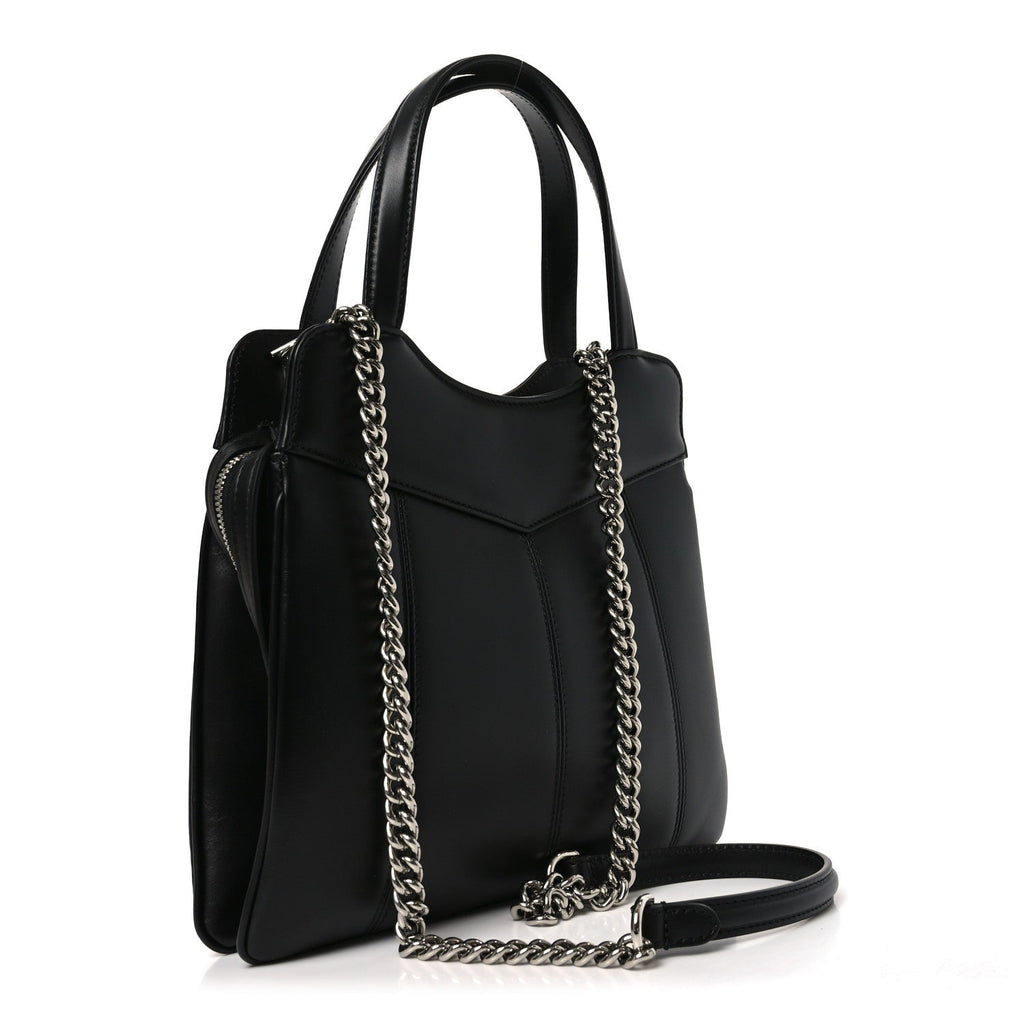 Gucci Calfskin Petite GG Small Tote Bag Black