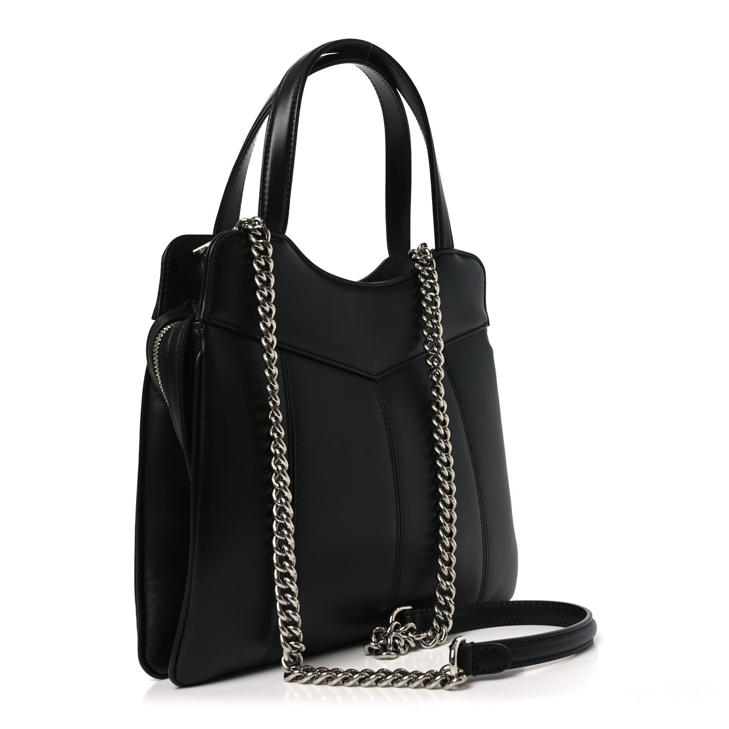 Gucci Calfskin Petite GG Small Tote Bag Black