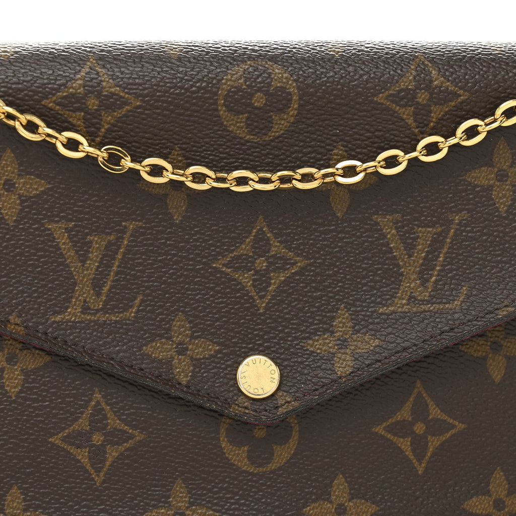 Louis Vuitton Monogram Pochette Felicie Chain Wallet Fuchsia