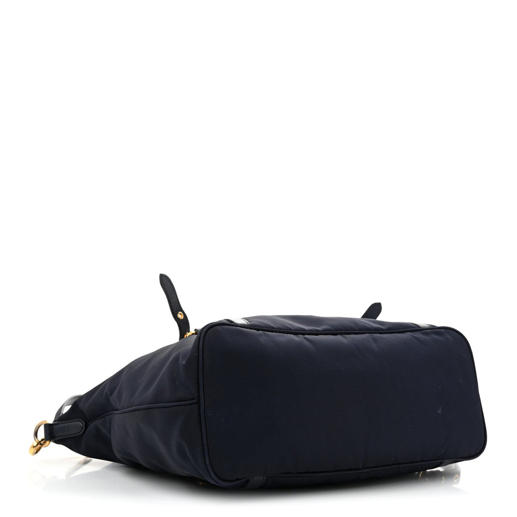 Prada Saffiano Tessuto Nylon Shopping Tote Royal Blue